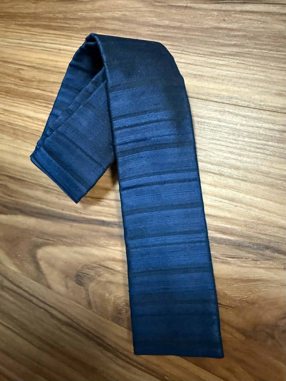 Vintage 1960s ERNST of San Francisco Striped Blue Necktie Square End